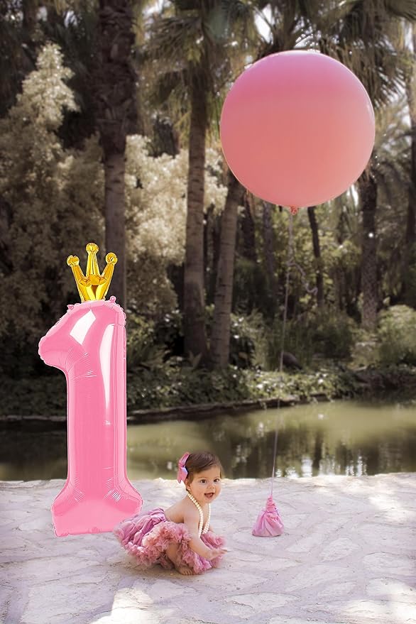 40 Inch Pink Number Balloon 0-9 - Image 6