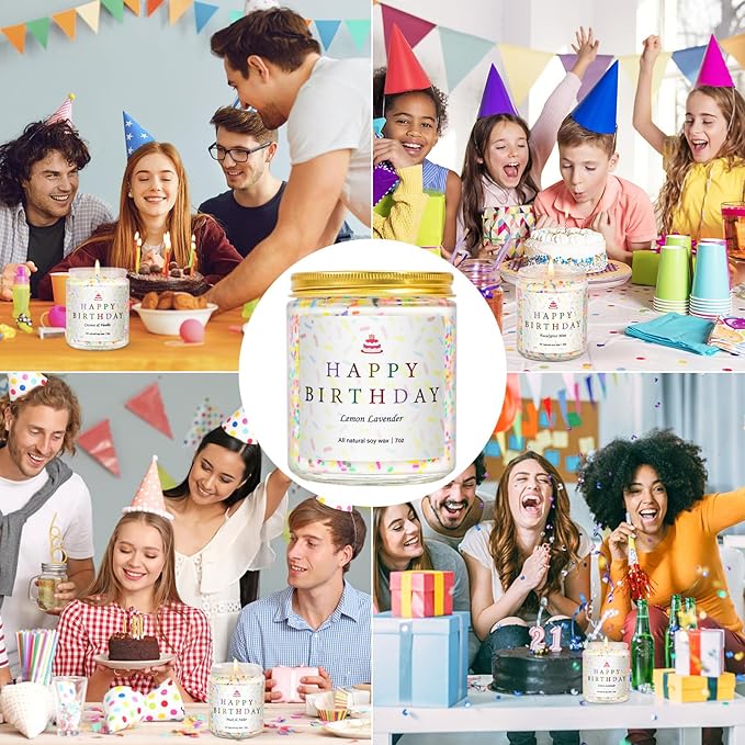Happy Birthday Candles Set, 4 Pack Birthday Candle Gifts - Image 8