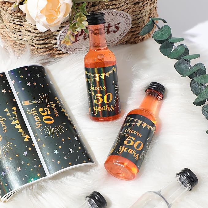 Vesici 50 Pack Mini Liquor Bottles 1.7oz Shot Mini Wine and Champagne Bottle - Image 6