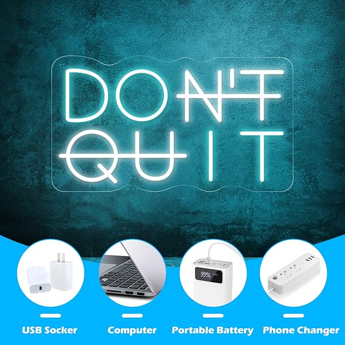 Don't Quit LED Neon Sign for Wall Decor, DO IT Neon Lights Party Decorations - Image 5