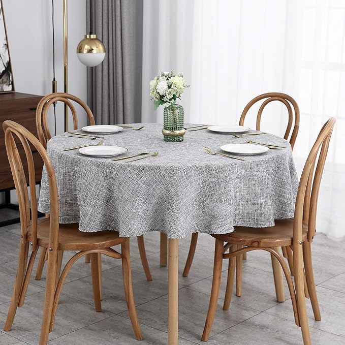 maxmill Flaxy Faux Linen Tablecloth by maxmill
