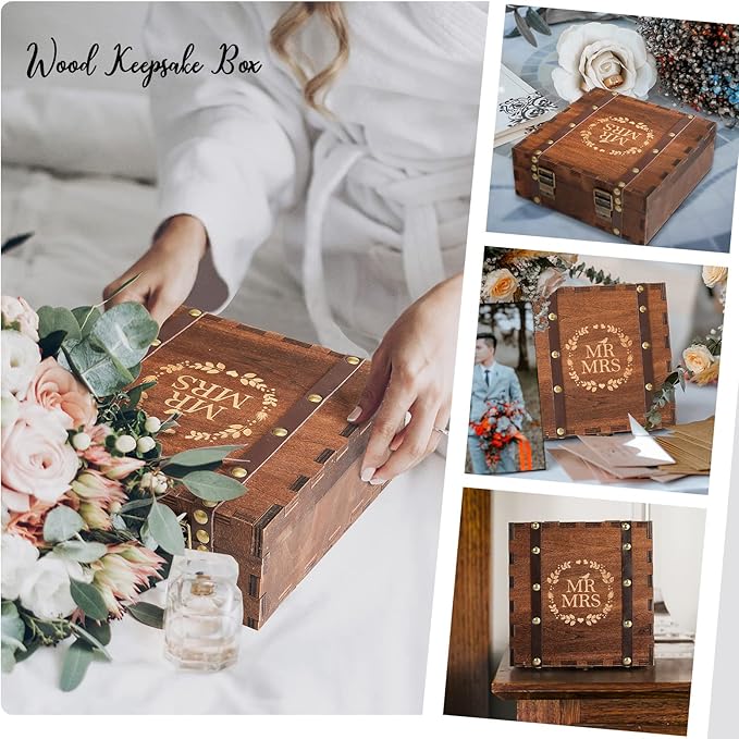 AW BRIDAL Mr and Mrs Wedding Keepsake Box - Image 7
