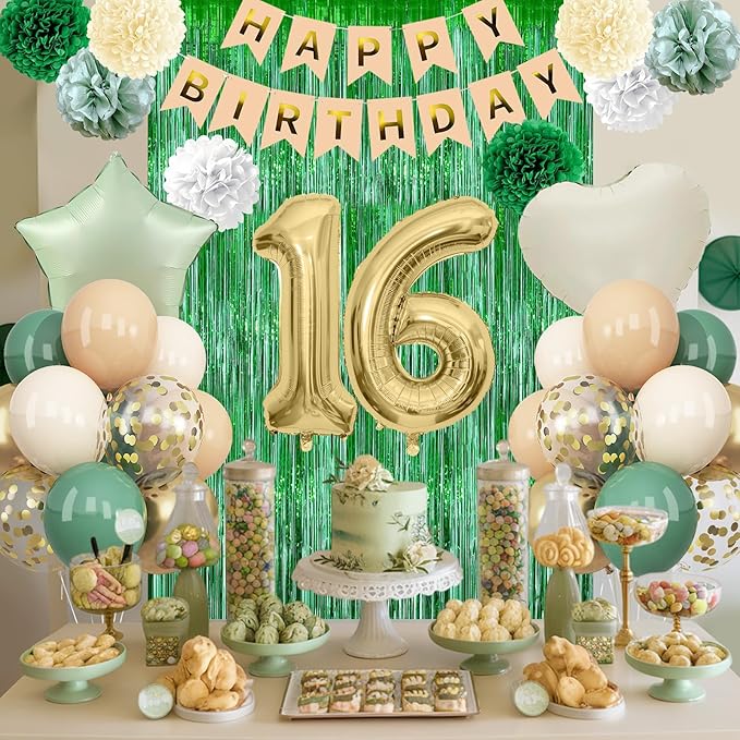 Sage Green 16th Birthday Decorations - Image 2