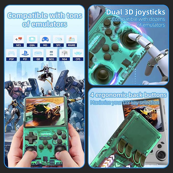 R40S PRO Retro Gaming Console, 30000+ HD Games Handheld Game Console, 3800mAh - Image 3
