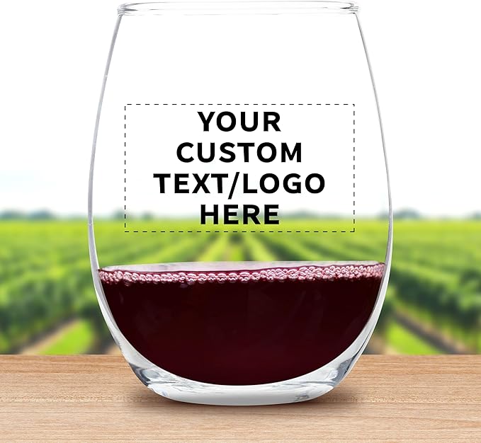 Custom Stemless Wine Glass 9 oz. Set of 100, Personalized Bulk Pack - Image 8