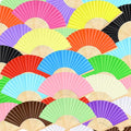 FEPITO 20 Pcs Handheld Paper Fan Paper Folding Fans by FEPITO