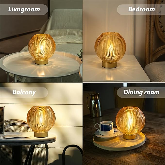 Battery Operated Lamp with Timer, Table Lamp Small Cordless Lamp Battery Powered - Image 6