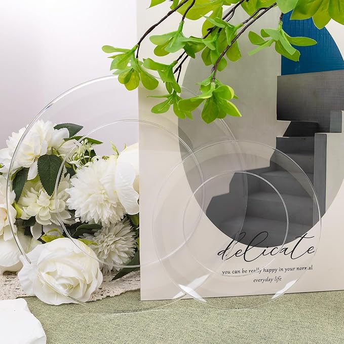 KIRE 60PCS Clear Plastic Plates - Image 5