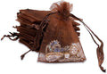 TheDisplayGuys 48-Pack 2" x 2-3/4" Brown Sheer Organza Gift Bags by TheDisplayGuys