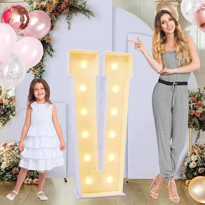 4ft Marquee for Letters V, Large Light up Letters, Letter Balloons, Wedding by GGPL