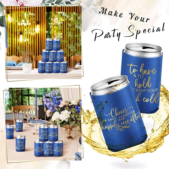 50 Pieces Wedding Can Cooler Bulk Engagement Party Favors - Image 4
