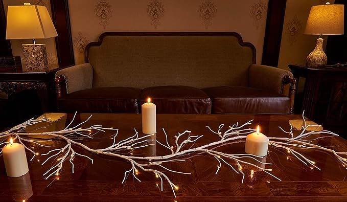 Hairui Lighted Birch Garland Battery Operated - Image 6