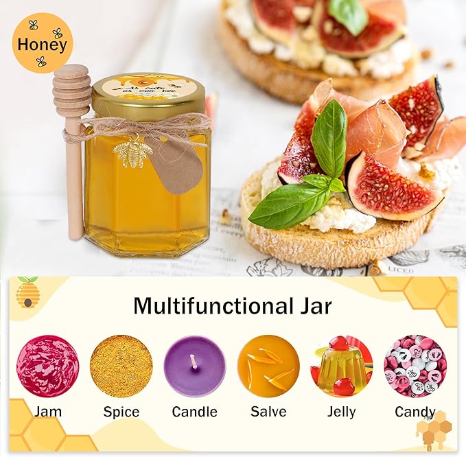 Aliggbent 70 Pack Small Honey Jars - Image 5