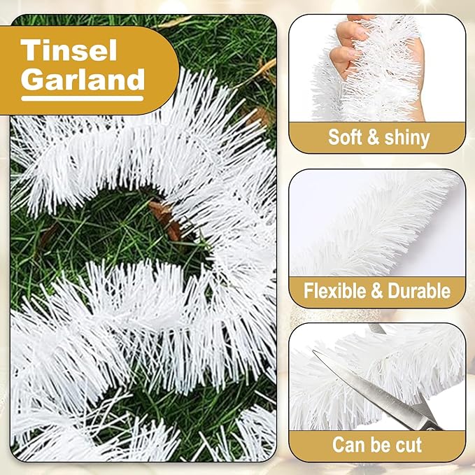 Macaron 25ft Metallic Twist Tinsel Garland - Image 3