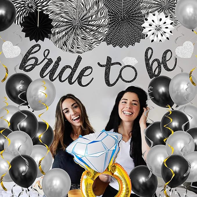 Black Silver Party Decorations - Image 6