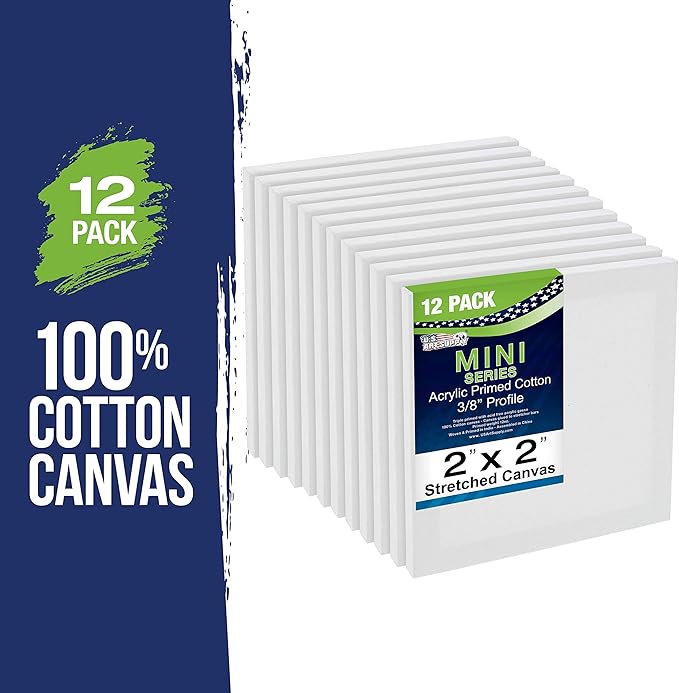 U.S. Art Supply 2" x 2" Stretched Canvas - Image 4