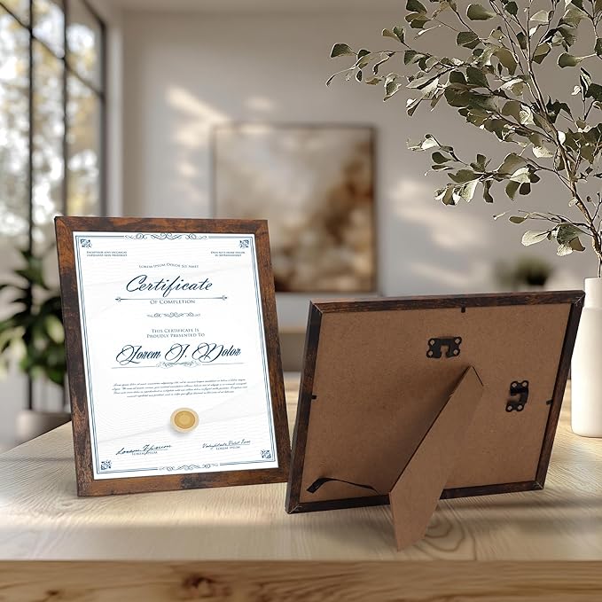 PETAFLOP Bulk 8.5 by 11 Picture Frame Certificate Document Frame Set of 18 - Image 2