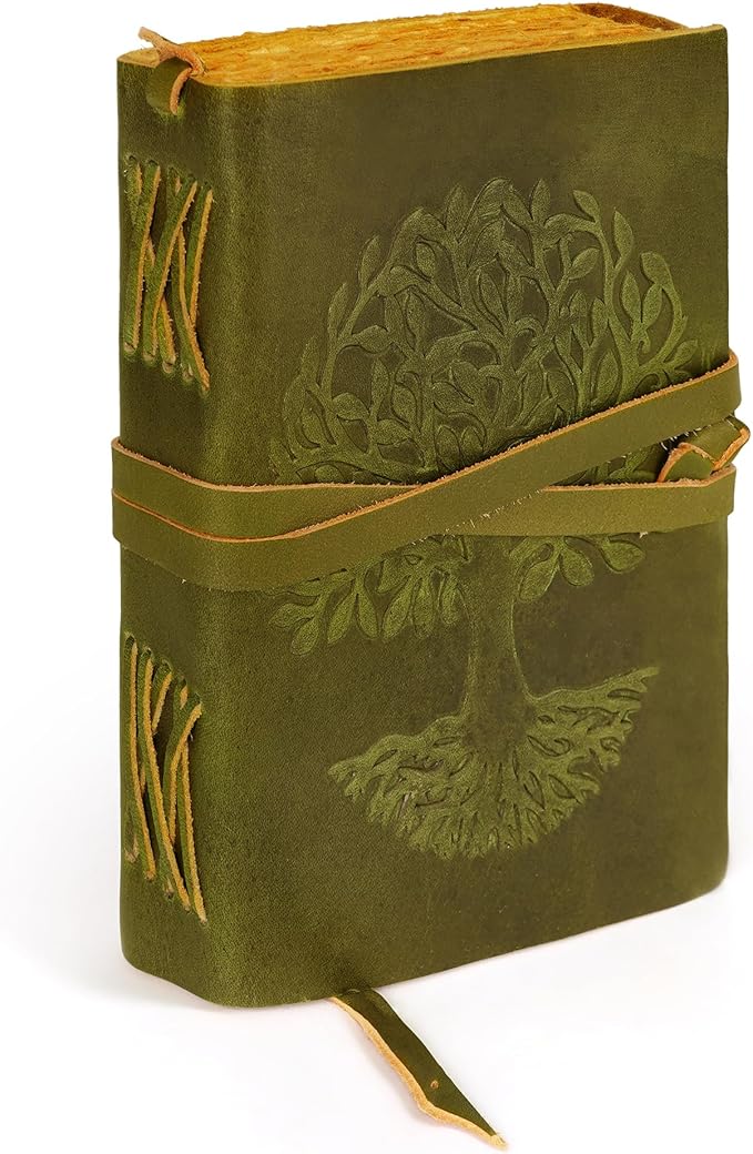 LUXEORIA Tree Of Life Leather Journal by Luxeoria