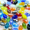40pcs 10x15mm Teardrop Crystal Glass Beads Vertical Hole Faceted Loose Spacer by LIMAOLLY