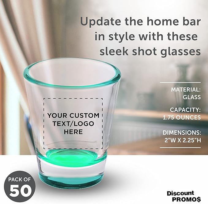 Custom Shot Glasses 1.75 oz. Set of 50, Personalized Bulk Pack - Image 4