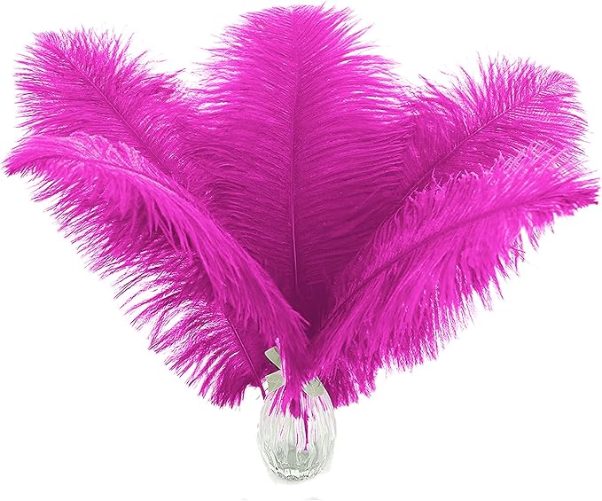 Ballinger Fuchsia Large Ostrich Feathers by Ballinger