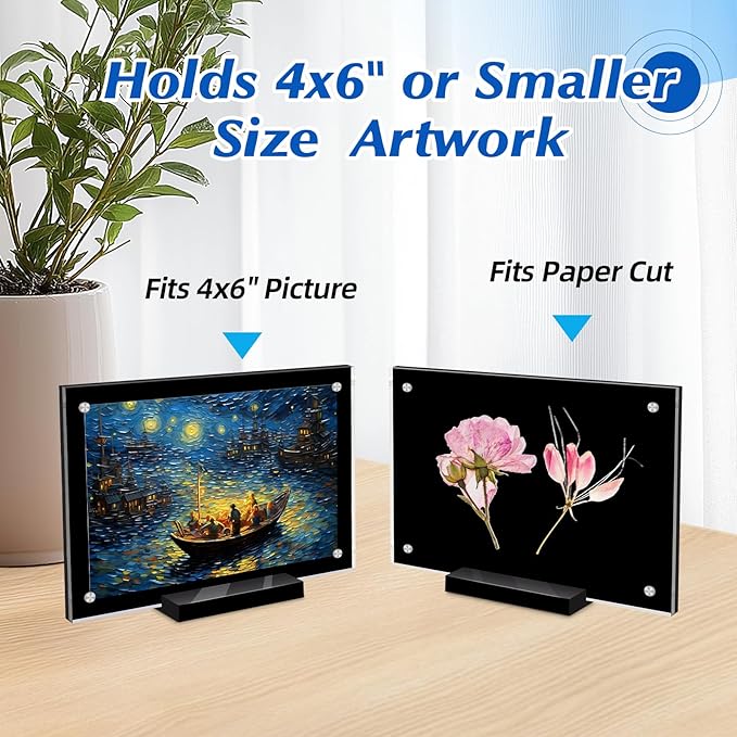 5 Pack Acrylic Magnetic Picture Frame 4x6 - Image 3