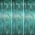 3 Pack 3.3 x 6.6 ft Dark Green Foil Fringe Backdrop Curtains, Tinsel Streamers by Voircoloria