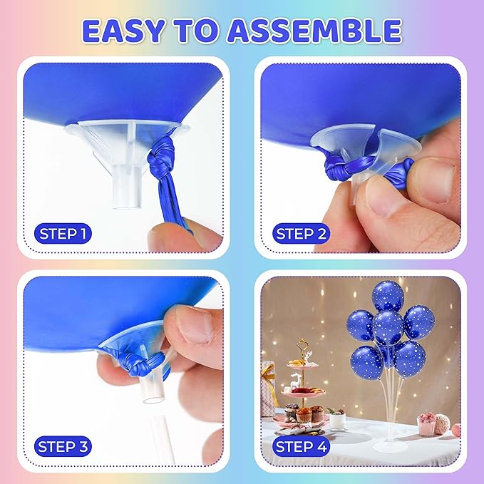 JOYYPOP 12 Sets 28 Inch Balloon Stand Kit, Balloon Holder Stickers Table - Image 4