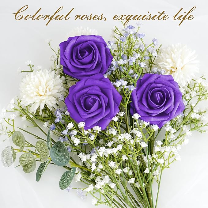 BLEUM CADE 36Pcs Artificial Flowers Fake Roses - Image 6