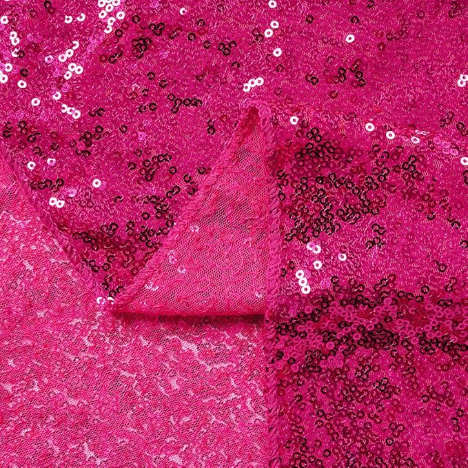 Sequin Backdrop Hot Pink 8ft x 8ft Glitter Photo Booth Backdrop - Image 8