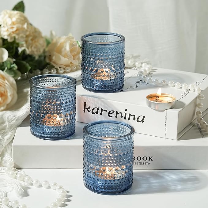 36pcs Blue Votive Candle Holders, Elegant Glass Votive & Tealight Candle Holders - Image 7