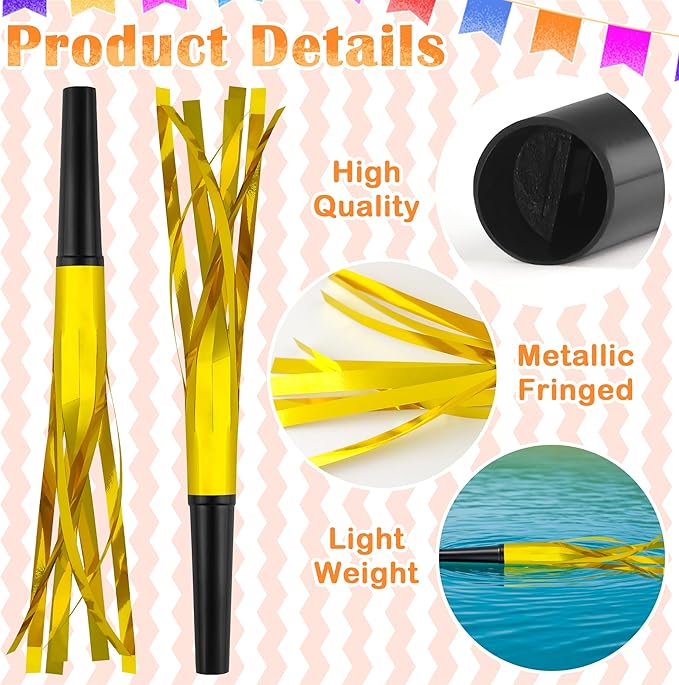 24 PC Gold Party Favors Party Blowers - Image 3