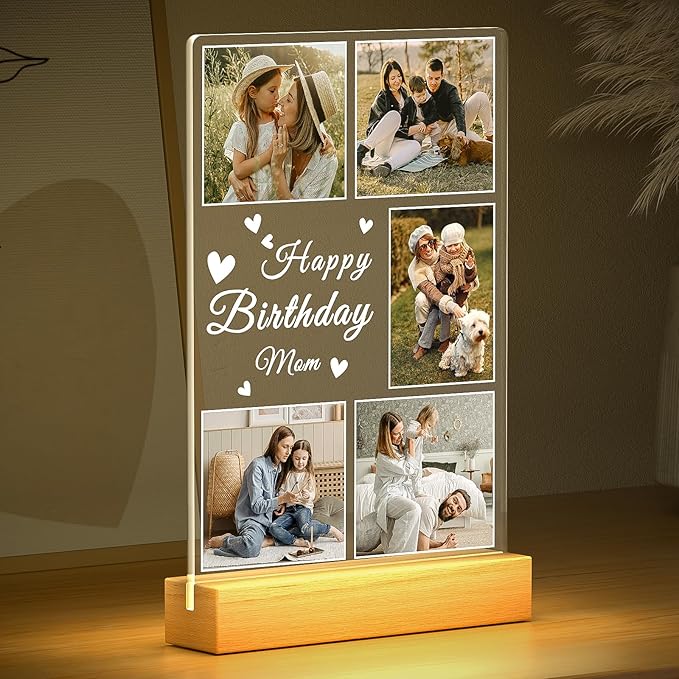 Personalized Birthday Gifts for Mom from Daughter Son, Custom Collage Picture - Image 2