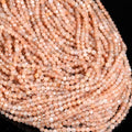 Song Xi 120pcs 3mm Natural Sunstone Gemstone Beads Faceted Round Loose Stone by SongXi