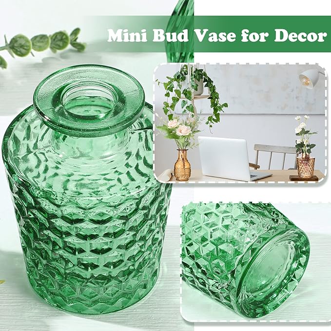 20 Pcs Glass Bud Vase Set Small Vintage Flower Vase in Bulk - Image 4