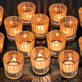 ComSaf Votive Candle Holders, Ribbed Tealight Candle Holder by ComSaf