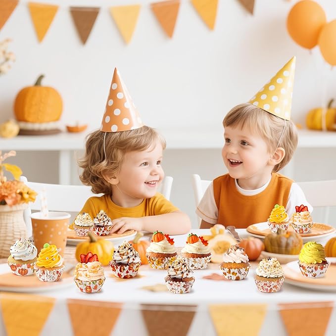 COcnny Fall Mini Cupcake Liners - Image 4