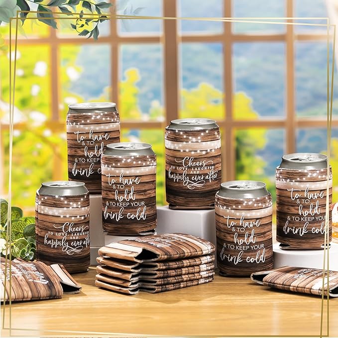 50 Pieces Wedding Can Cooler Bulk Engagement Party Favors - Image 2