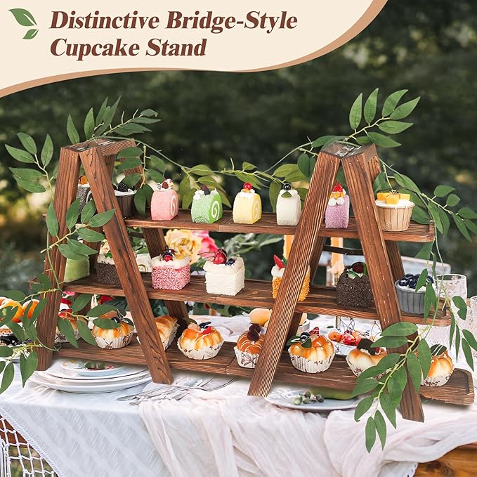 Wooden 3-Tier Cupcake Stand - Image 2