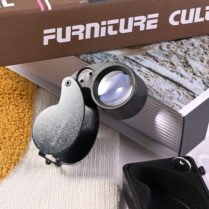 2 Pieces 40X Magnifying Glass, Jewelers Loupe Pocket Folding Magnifier - Image 6