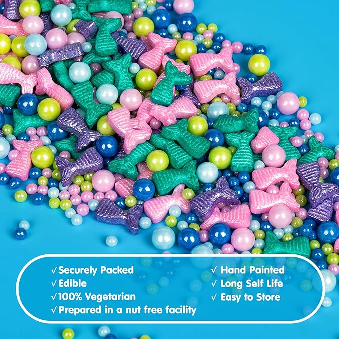 Mermaid Sprinkles, Edible Pearl Sprinkle - Image 6