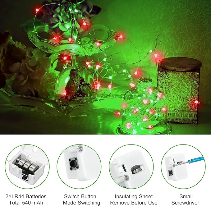 btfarm 12 Pack Fairy Lights Battery Operated, 7ft 20 Led Twinkle Lights String - Image 7