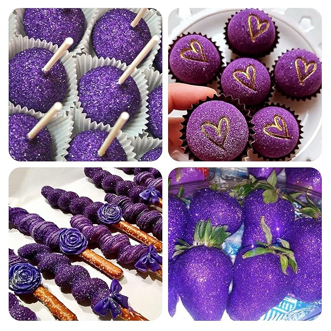 Purple Edible Glitter Spray - 10g Edible Purple Glitter - Image 4