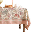 patdrea Designer Pink Linen Table Cloth by Welcometopatdrea