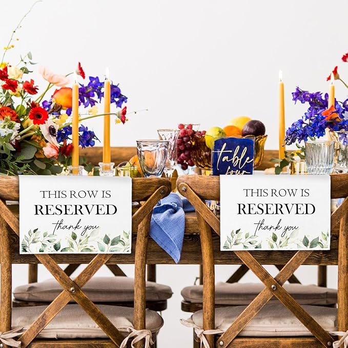 Reserved Seating Chair Signs, This Row Is Reserved Pew Cloths Seating - Image 6