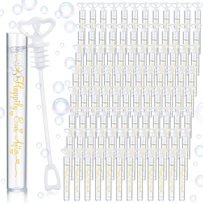150 Pcs Bubble Wands Bulk for Wedding Party Mini Heart Wand by PullCrease