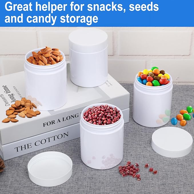 47Packs 8.8oz Plastic White Jars - Image 6