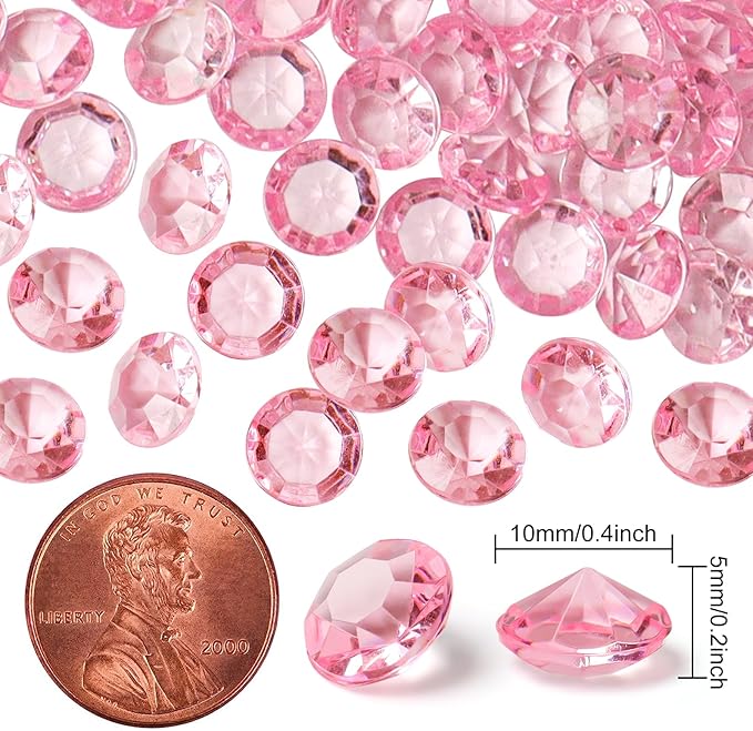 Acrylic Diamonds 10mm Clear Crystals Gems Table Scatter Gemstones - Image 2