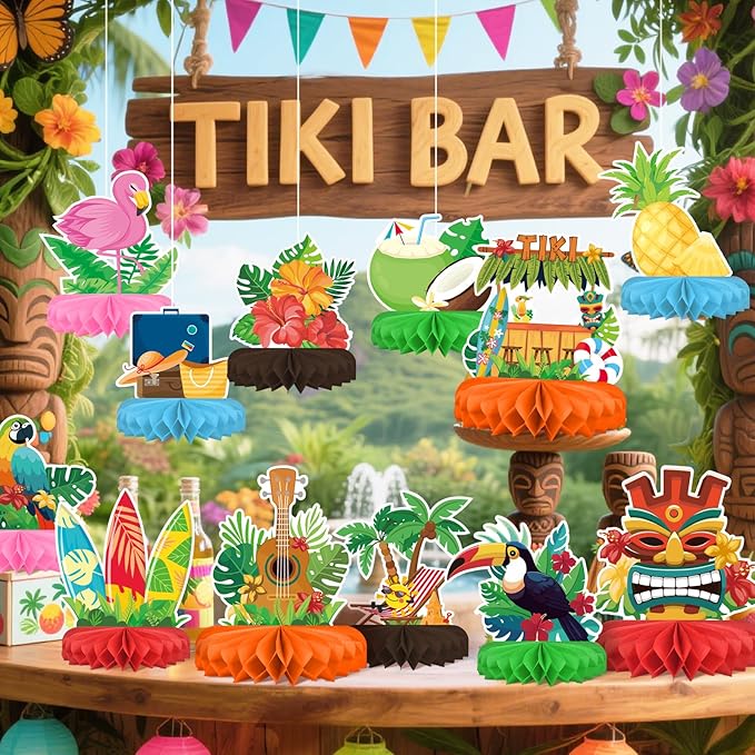 Hawaiian Luau Party Decorations Set: Aloha Theme Table Decoration - Image 5