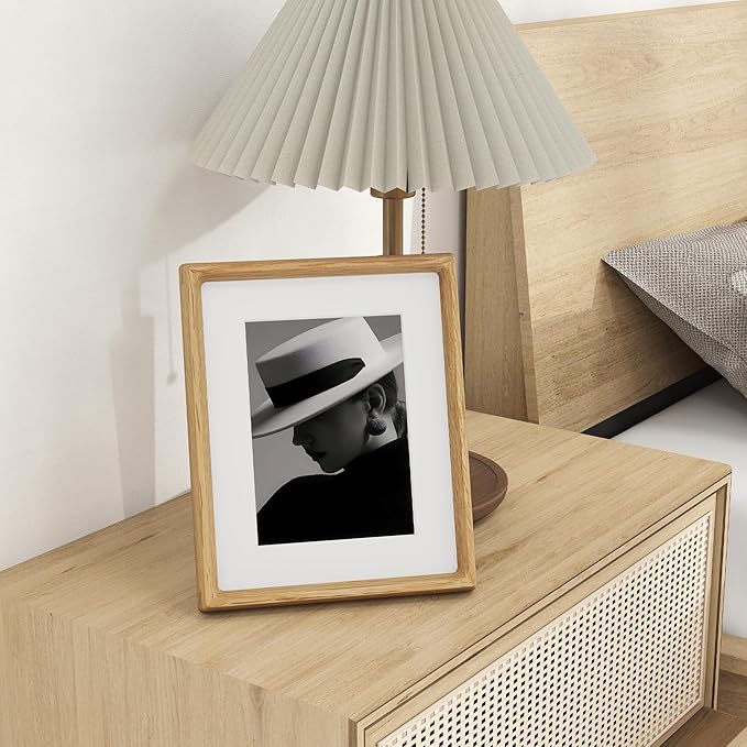8x10 Oak Frame USA-Sourced Natural Wood Picture Frames Handcrafted Rounded - Image 4